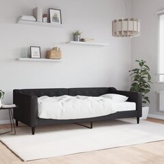 Sofa-lova vidaXL, 90x200 cm, juoda kaina ir informacija | Lovos | pigu.lt