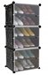 Modulinė batų lentyna Ruhhy 11743, 44,5x93x30 cm, juoda kaina ir informacija | Batų spintelės, lentynos ir suolai | pigu.lt