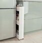 Vonios lentyna ant ratukų Malatec, 72,5x54,5x12,5 cm, balta kaina ir informacija | Vonios kambario aksesuarai | pigu.lt