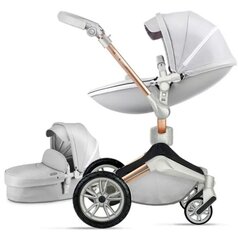 Hot Mom sportinis vežimėlis 2in1, sidabrinis kaina ir informacija | Vežimėliai | pigu.lt