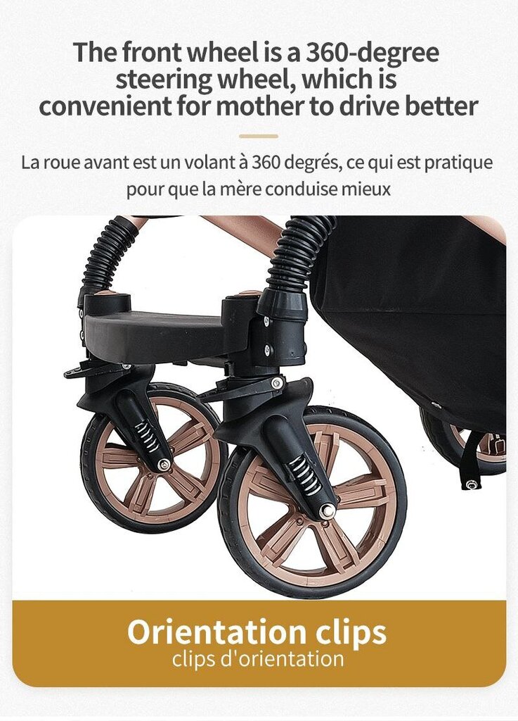 Transformuojamas vežimėlis 3in1, rožinis kaina ir informacija | Vežimėliai | pigu.lt