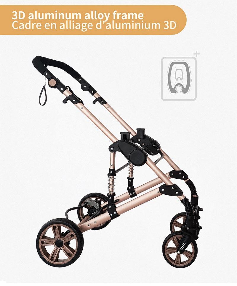 Transformuojamas vežimėlis 3in1, raudonas kaina ir informacija | Vežimėliai | pigu.lt