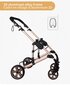 Transformuojamas vežimėlis 3in1, rožinis/pilkas kaina ir informacija | Vežimėliai | pigu.lt