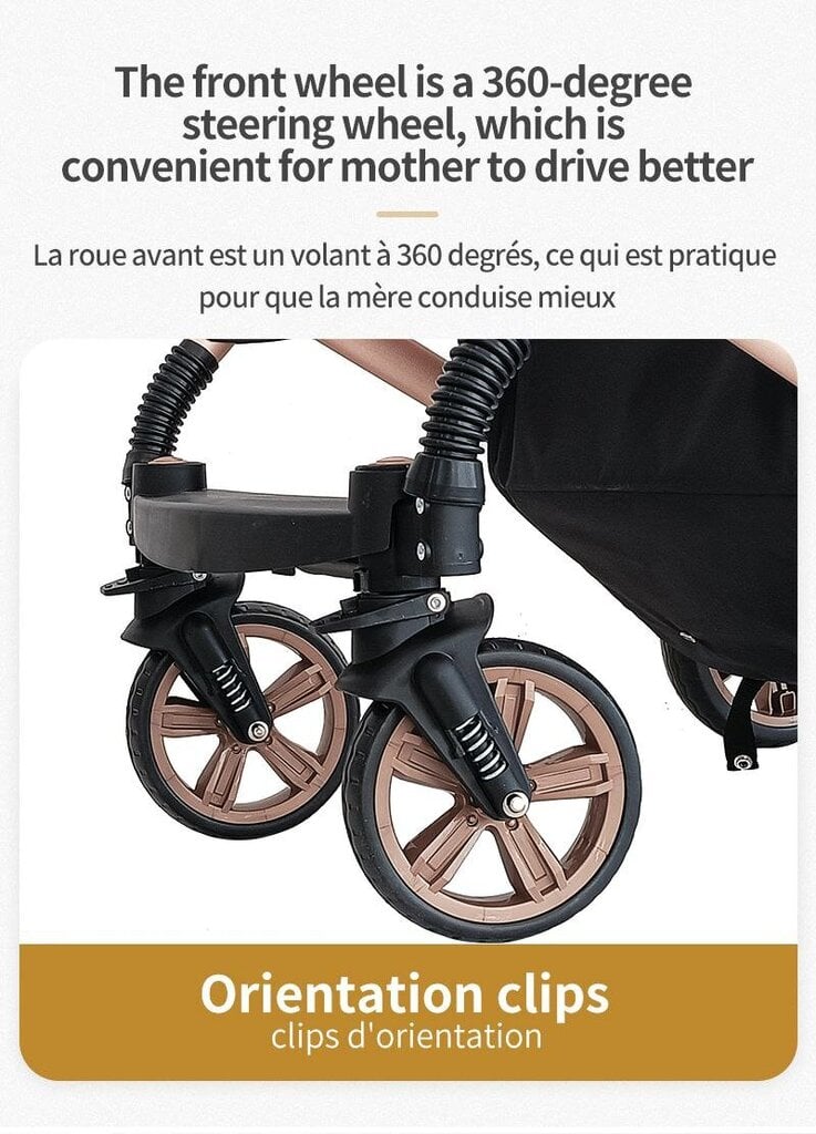 Transformuojamas vežimėlis 3in1, rožinis/pilkas kaina ir informacija | Vežimėliai | pigu.lt