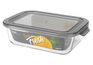 Контейнер для еды из термостойкого стекла 1000 мл, с крышкой цена и информация | Посуда для хранения еды | pigu.lt
