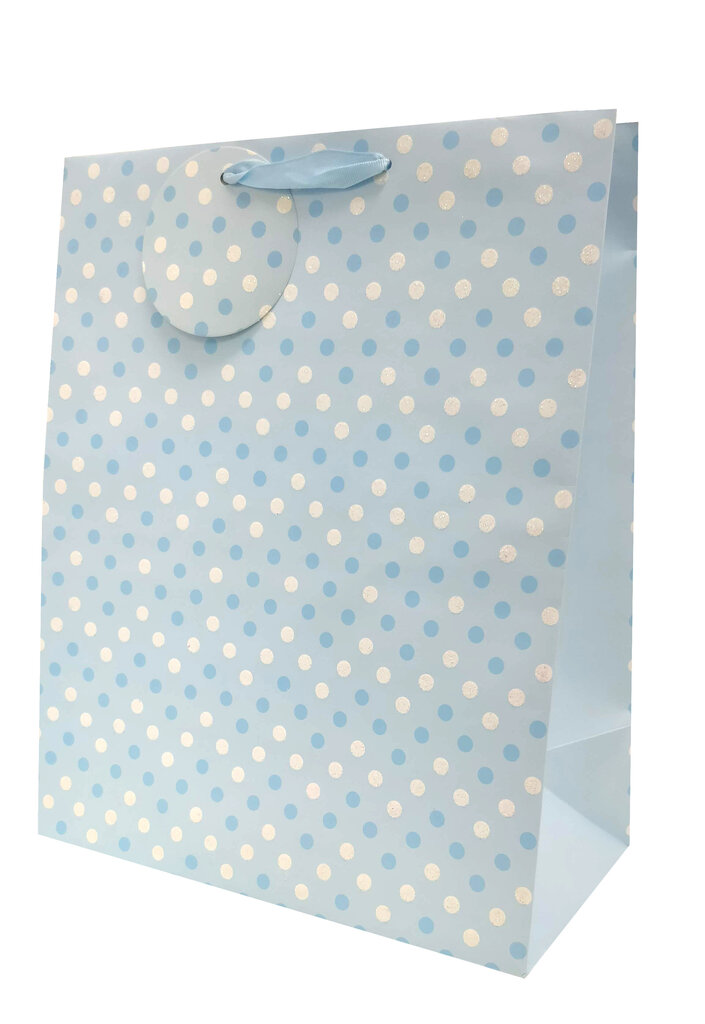 L dovanų maišelis Šviesiai mėlynas mažas taškelis kaina ir informacija | Dovanų pakavimo priemonės | pigu.lt
