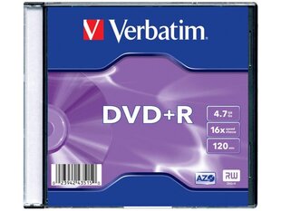 CD Verbatim DVD+R 4.7GB kaina ir informacija | Vinilinės plokštelės, CD, DVD | pigu.lt