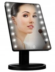 Зеркало для макияжа с подсветкой L16 черное цена и информация | Косметички, косметические зеркала | pigu.lt