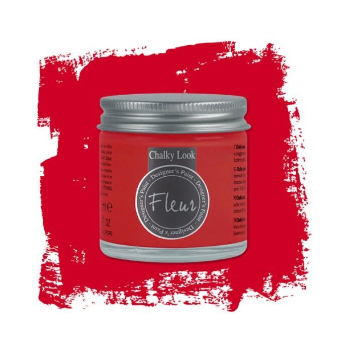 Mineraliniai dažai Fleur Chalky Look, 50 ml, Pomidorų raudona цена и информация | Piešimo, tapybos, lipdymo reikmenys | pigu.lt