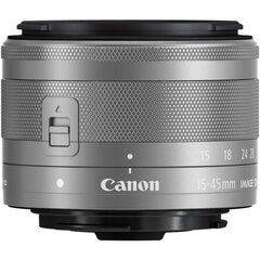 Canon EF-M 15-45mm f/3.5-6.3 IS STM, balta dežutė kaina ir informacija | Objektyvai | pigu.lt