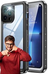 БРОНЕВОЙ чехол ВОДОНЕПРОНИЦАЕМЫЙ IP68 | Samsung Galaxy A02S | ЗАКРЫВАЮЩИЙСЯ 360 | Черный цена и информация | Чехлы для телефонов | pigu.lt