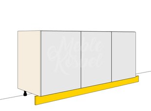 Cokolis Liveo, 200 cm pilkas цена и информация | Комплектующие для кухонной мебели | pigu.lt
