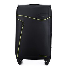 Didelis lagaminas Solier, XL, juodas/žalias kaina ir informacija | Lagaminai, kelioniniai krepšiai | pigu.lt