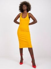 Laisvalaikio suknelė moterims, geltona kaina ir informacija | Suknelės | pigu.lt