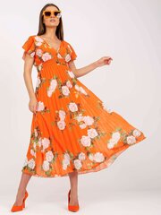 Suknelė moterims, oranžinė kaina ir informacija | Suknelės | pigu.lt