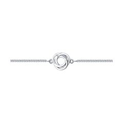 Серебряный браслет 925°, бриллиант,  17 cм цена и информация | Женские браслеты | pigu.lt