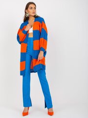 Megztinis moterims, mėlynas/oranžinis цена и информация | Женские кофты | pigu.lt