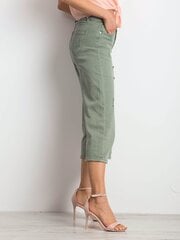 Рваные светло-зеленые женские джинсы Mom fit  цена и информация | Женские джинсы | pigu.lt