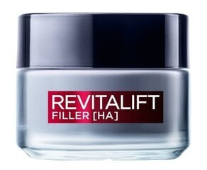 Dieninis veido kremas L'Oréal Paris Revitalift Filler HA 50 ml kaina ir informacija | Veido kremai | pigu.lt