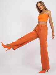 Женские оранжевые брюки из ткани цена и информация | Брюки | pigu.lt