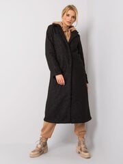 Женская накидка RUE PARIS, черная  цена и информация | Женские пальто | pigu.lt