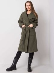 Длинное стеганое пальто, зеленое цена и информация | Женские пальто | pigu.lt