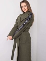 Длинное стеганое пальто, зеленое цена и информация | Женские пальто | pigu.lt