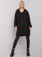 Женское плюшевое пальто oversize, мишка черный цена и информация | Женские пальто | pigu.lt