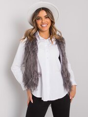 Женская жилетка из лохматого меха серый цена и информация | Женские жилеты | pigu.lt