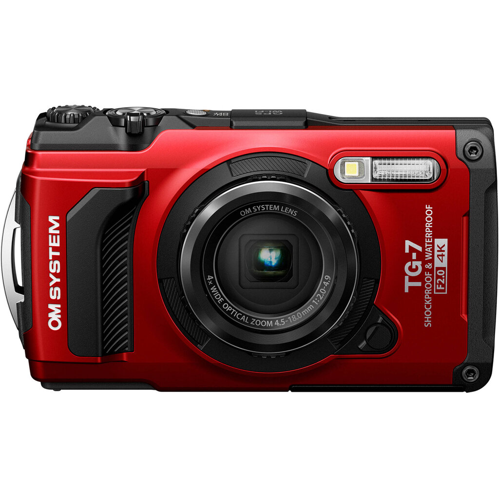 Olympus OM System Tough TG-7 red kaina ir informacija | Skaitmeniniai fotoaparatai | pigu.lt