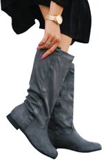 Aulinukai moterims GRM13131.2681, pilki kaina ir informacija | Aulinukai, ilgaauliai batai moterims | pigu.lt