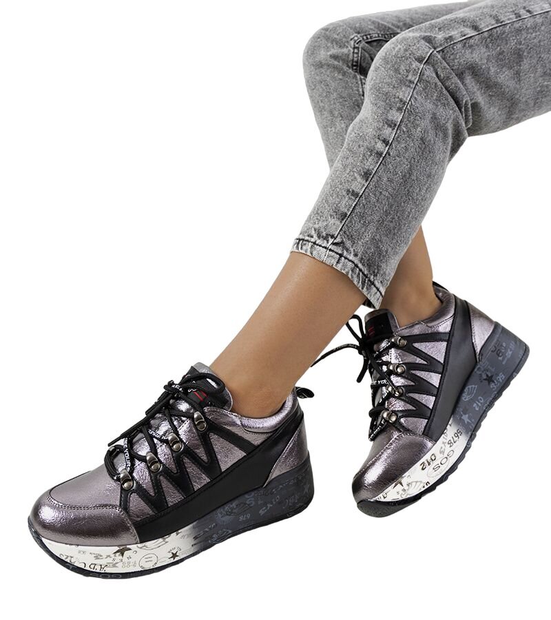 Sportiniai batai moterims Gemre, juodi kaina ir informacija | Sportiniai bateliai, kedai moterims | pigu.lt