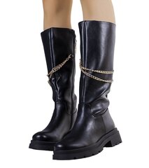 Ilgaualiai batai moterims Gemre Moruz GRM19070.2681, juodi цена и информация | Женские ботинки | pigu.lt