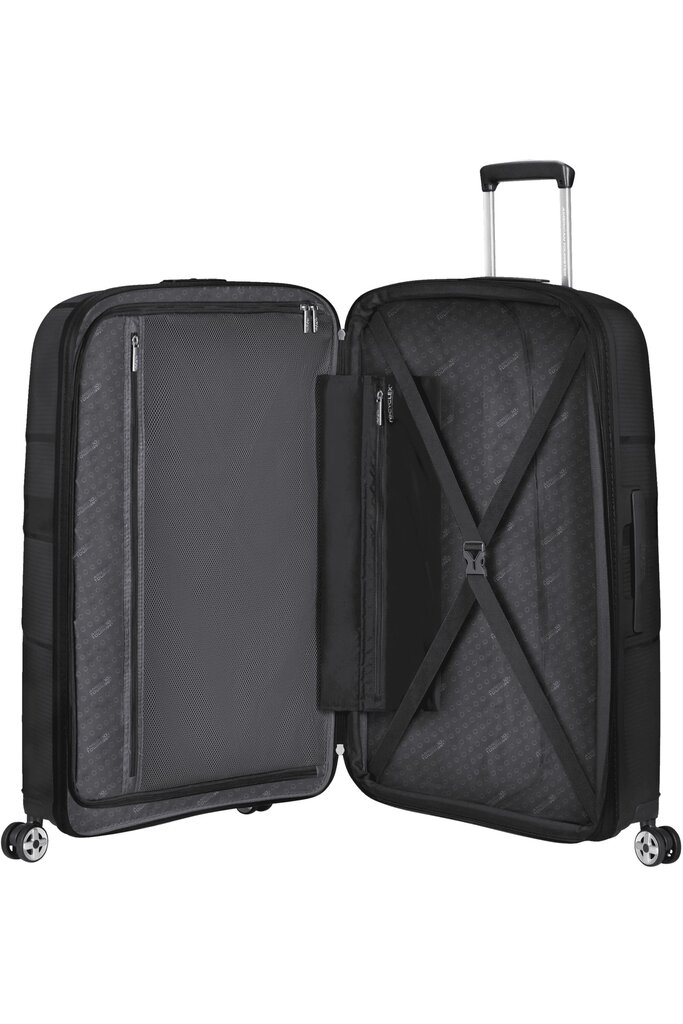 Vidutinis lagaminas American Tourister Starvibe Spinner Black, M, juodas цена и информация | Lagaminai, kelioniniai krepšiai | pigu.lt