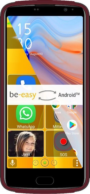 Beafon M7 Lite premium 14 cm (5.5") red kaina ir informacija | Mobilieji telefonai | pigu.lt