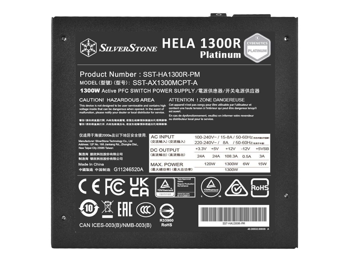 SilverStone Hela 1300R Platinum цена и информация | Maitinimo šaltiniai (PSU) | pigu.lt