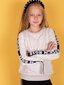 Džemperis mergaitėms, smėlio spalvos цена и информация | Megztiniai, bluzonai, švarkai mergaitėms | pigu.lt