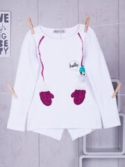 Palaidinė mergaitėms Fkrs, balta цена и информация | Рубашки для девочек | pigu.lt