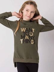 Bluzonas mergaitėms Fkrs231757ce30, žalias kaina ir informacija | Megztiniai, bluzonai, švarkai mergaitėms | pigu.lt
