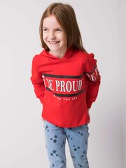 Bluzonas mergaitėms Fkrs8c59137b784e22e5, raudonas цена и информация | Свитеры, жилетки, пиджаки для девочек | pigu.lt