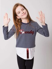 Marškinėliai mergaitėms FKRS919cdfb6820510d9836a3f9607f1ce1c.6478, mėlyni цена и информация | Рубашки для девочек | pigu.lt