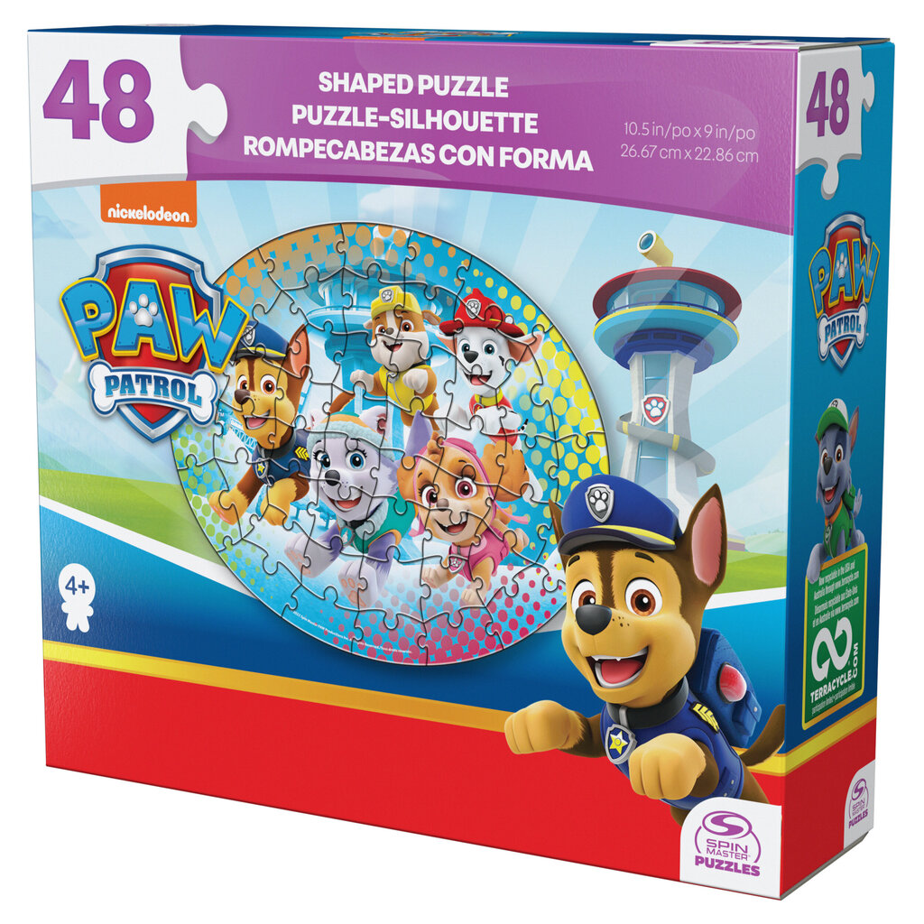 Dėlionė Spinmaster Games Paw Patrol Shape 6067570, 48 d. kaina ir informacija | Dėlionės (puzzle) | pigu.lt