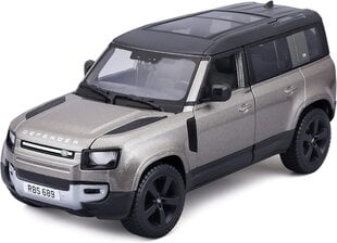 Automobilio modelis Bburago Land Rover Defender 21101SL, sidabrinės spalvos kaina ir informacija | Žaislai berniukams | pigu.lt