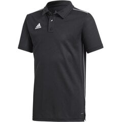 Adidas futbolo marškinėliai berniukams Core 18 polo SW466097.8368, juodi цена и информация | Рубашка для мальчиков | pigu.lt