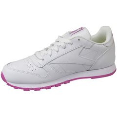 Reebok sportiniai batai mergaitėms Classic leather BS8044 SW505157.6174, balti цена и информация | Детская спортивная обувь | pigu.lt