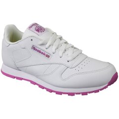 Reebok sportiniai batai mergaitėms Classic leather BS8044 SW505157.6174, balti цена и информация | Детская спортивная обувь | pigu.lt