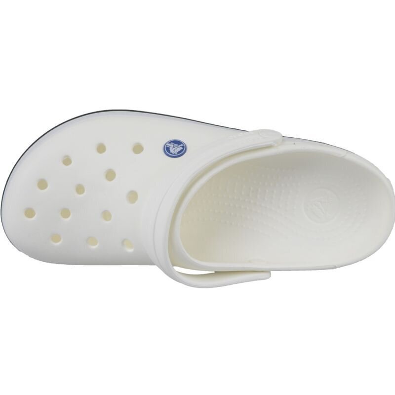 Šlepetės vyrams Crocs Crocband U 11016100 SW5058436206, baltos kaina ir informacija | Vyriškos šlepetės, basutės | pigu.lt