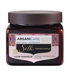 Plaukų kaukė Arganicare Silk Hair, 500 ml kaina ir informacija | Priemonės plaukų stiprinimui | pigu.lt