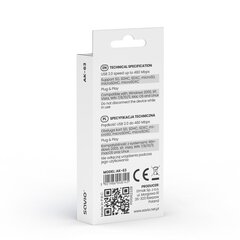 Karšu lasītājs Savio USB 2.0 SD Black цена и информация | Адаптеры, USB-разветвители | pigu.lt