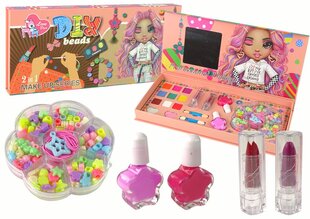 Makiažo ir papuošalų rinkinys LeanToys Jewelry Makeup Kit 2in1, 100 vnt. kaina ir informacija | Kosmetika vaikams ir mamoms | pigu.lt